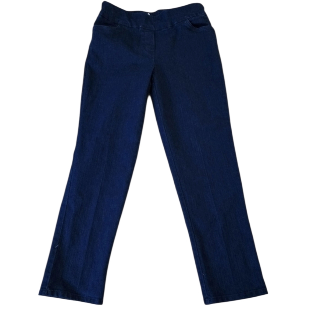 Alfred Dunner Dark Blue Denim Jeans, 6 Petite